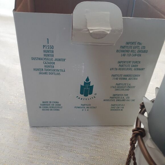 Partylite P1550 Hunter P1513 Calista Jar Candle and Brass Holder NEW - Picture 2 of 8